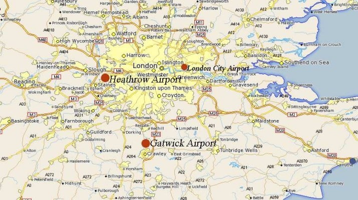 Map Of London Airports 715x400 