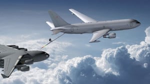 Concept image of the Boeing KC-46 refuelling a C-17 boeing.com