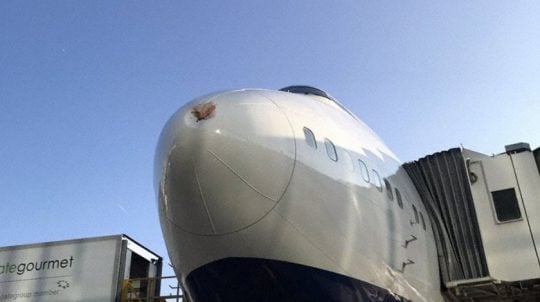 British Airways Boeing 747-400 Experiences Bird Strike