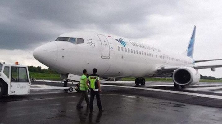 Garuda Indonesia Boeing 737-800 Overran Runway On Landing