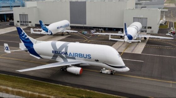 Another Airbus BelugaXL Rolls Out of the Paint-Shop